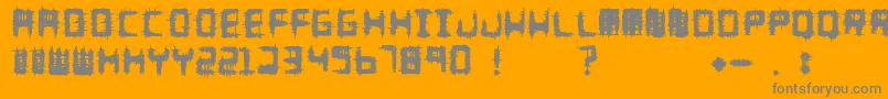 Melee Font – Gray Fonts on Orange Background