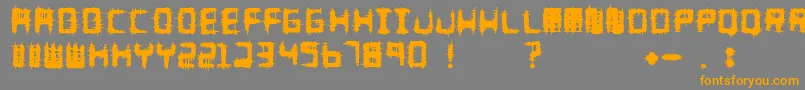 Melee Font – Orange Fonts on Gray Background