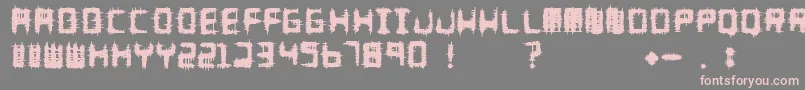 Melee-Schriftart – Rosa Schriften auf grauem Hintergrund