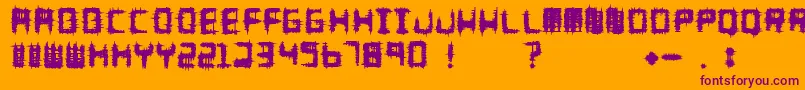 Melee Font – Purple Fonts on Orange Background