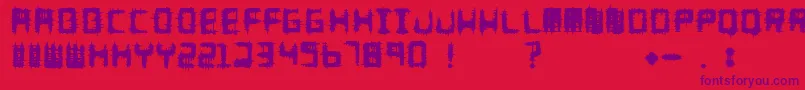 Melee Font – Purple Fonts on Red Background