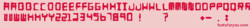 Melee Font – Red Fonts on Pink Background