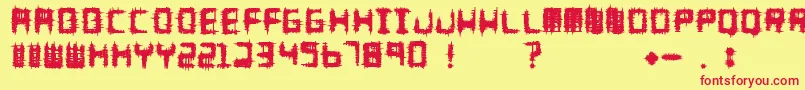Melee Font – Red Fonts on Yellow Background