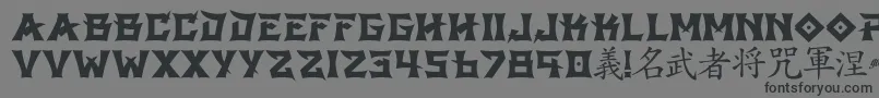 フォントGbshintoRegular – 黒い文字の灰色の背景