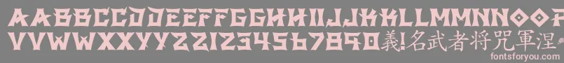 GbshintoRegular Font – Pink Fonts on Gray Background