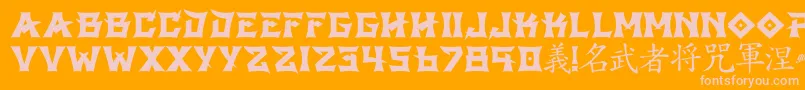 GbshintoRegular Font – Pink Fonts on Orange Background