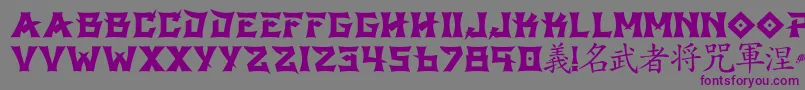 GbshintoRegular Font – Purple Fonts on Gray Background