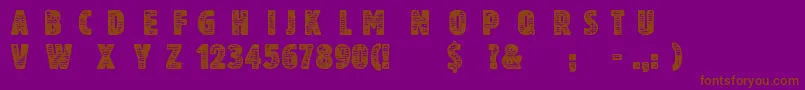 Czcionka AnotherBrick – brązowe czcionki na fioletowym tle