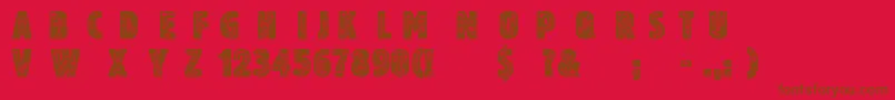 AnotherBrick Font – Brown Fonts on Red Background