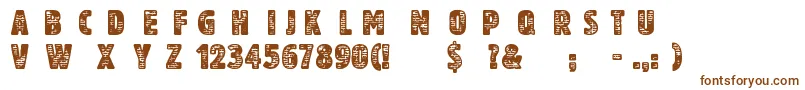 AnotherBrick Font – Brown Fonts on White Background