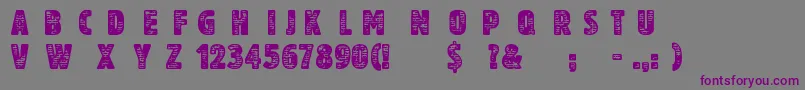 Шрифт AnotherBrick – фиолетовые шрифты на сером фоне