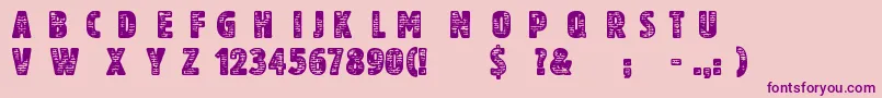 AnotherBrick Font – Purple Fonts on Pink Background