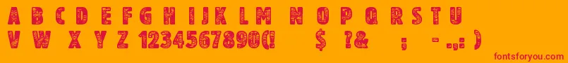 AnotherBrick Font – Red Fonts on Orange Background