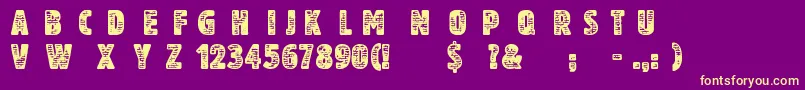 AnotherBrick Font – Yellow Fonts on Purple Background