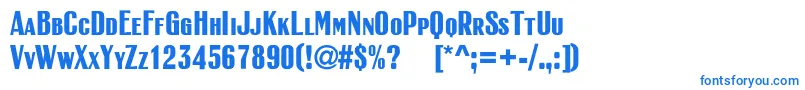Шрифт RubricasmallcapscBold – синие шрифты на белом фоне