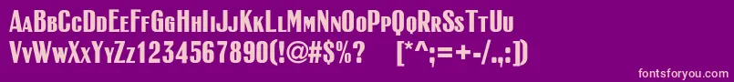 RubricasmallcapscBold Font – Pink Fonts on Purple Background