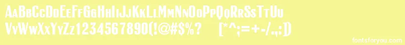 RubricasmallcapscBold Font – White Fonts on Yellow Background