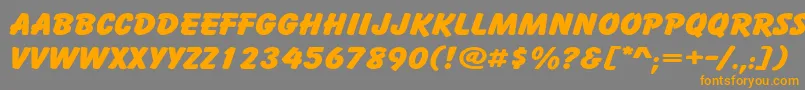 CartoonWide Font – Orange Fonts on Gray Background