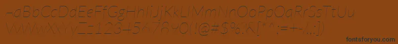 LatoHairlineitalic Font – Black Fonts on Brown Background