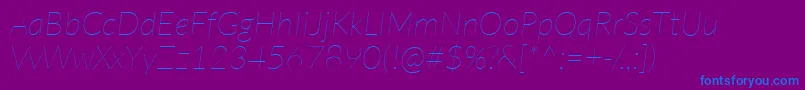 Lisätietoja LatoHairlineitalic-fontista LatoHairlineitalic-fontti – siniset fontit violetilla taustalla