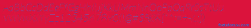 LatoHairlineitalic Font – Blue Fonts on Red Background