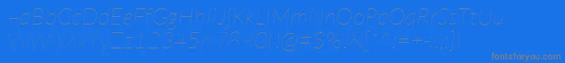 Weitere Informationen zur LatoHairlineitalic-Schriftart LatoHairlineitalic-Schriftart – Graue Schriften auf blauem Hintergrund