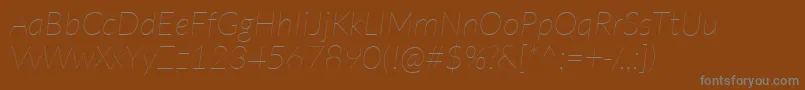 LatoHairlineitalicフォントについての詳細 フォントLatoHairlineitalic – 茶色の背景に灰色の文字