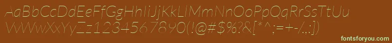 Подробнее о шрифте LatoHairlineitalic Шрифт LatoHairlineitalic – зелёные шрифты на коричневом фоне