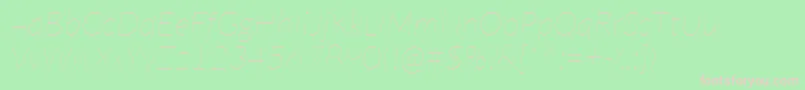 LatoHairlineitalic Font – Pink Fonts on Green Background