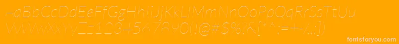 LatoHairlineitalic Font – Pink Fonts on Orange Background
