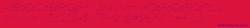 LatoHairlineitalic Font – Purple Fonts on Red Background