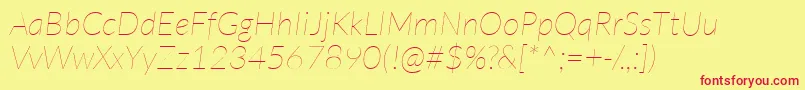 fuente LatoHairlineitalic – Fuentes Rojas Sobre Fondo Amarillo