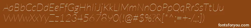More about LatoHairlineitalic Font LatoHairlineitalic Font – White Fonts on Brown Background