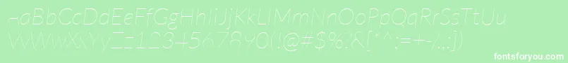 LatoHairlineitalic Font – White Fonts on Green Background