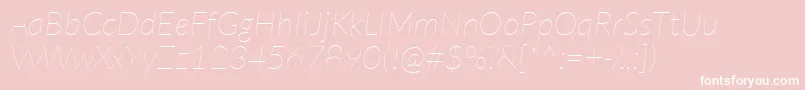 LatoHairlineitalic Font – White Fonts on Pink Background
