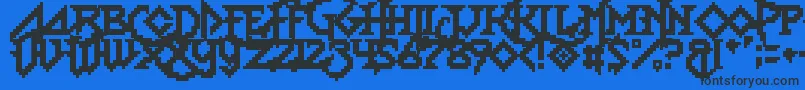 More about LadyRadical2 Font LadyRadical2 Font – Black Fonts on Blue Background