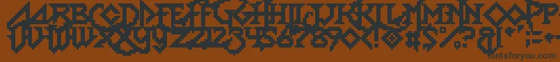 LadyRadical2 Font – Black Fonts on Brown Background