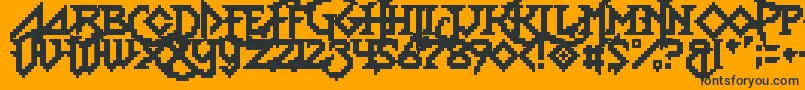 LadyRadical2 Font – Black Fonts on Orange Background