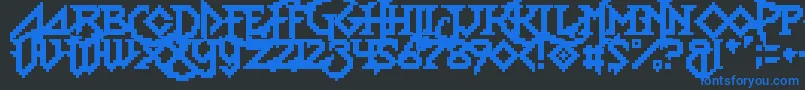 LadyRadical2 Font – Blue Fonts on Black Background