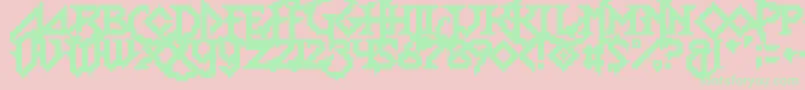 LadyRadical2 Font – Green Fonts on Pink Background