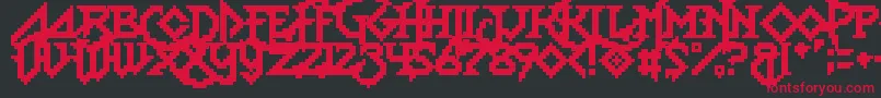 LadyRadical2 Font – Red Fonts on Black Background