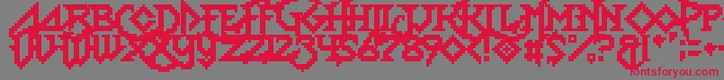 LadyRadical2 Font – Red Fonts on Gray Background