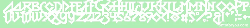 LadyRadical2 Font – White Fonts on Green Background