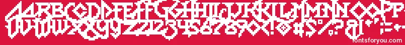 LadyRadical2 Font – White Fonts on Red Background