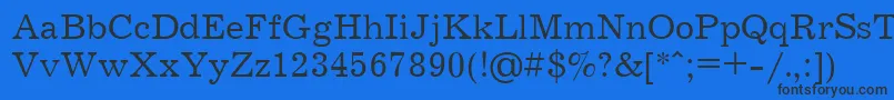 Czcionka JournalCyrillic – czarne czcionki na niebieskim tle