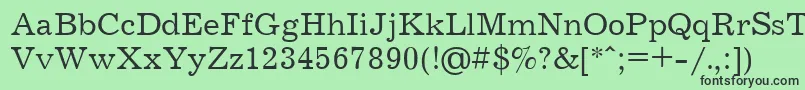 フォントJournalCyrillic – 緑の背景に黒い文字