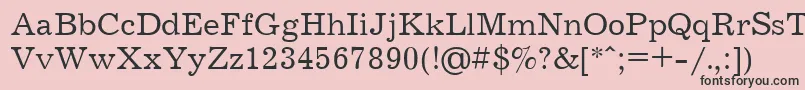 JournalCyrillic-Schriftart – Schwarze Schriften auf rosa Hintergrund