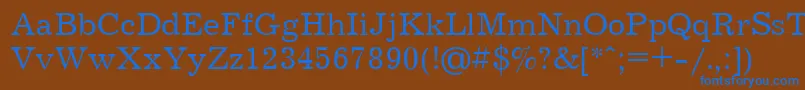 Шрифт JournalCyrillic – синие шрифты на коричневом фоне