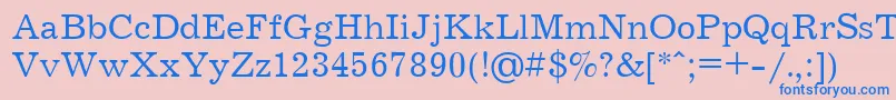 フォントJournalCyrillic – ピンクの背景に青い文字