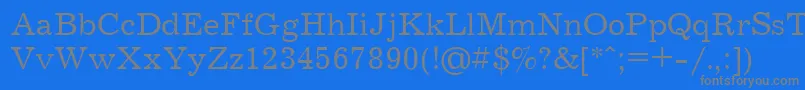 JournalCyrillic Font – Gray Fonts on Blue Background